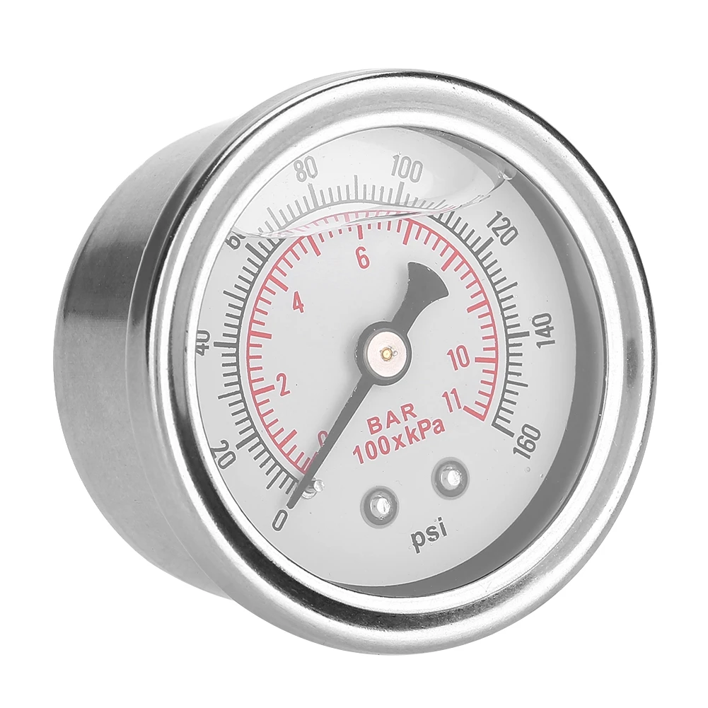 0-160 PSI/bar Car Fuel Pressure Regulator Gauge Liquid Fill Fuel/Oil Meter,racing car gauge,automotive gauge