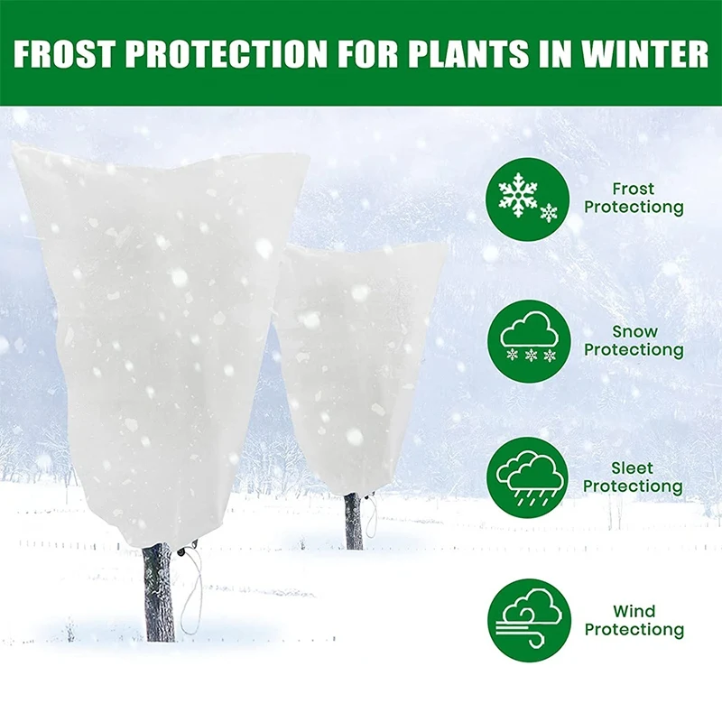 60X80cm hiver couvercle chaud arbustes arbustes protection des plantes sac  Cour plantes gel protection petit arbre contre le froid