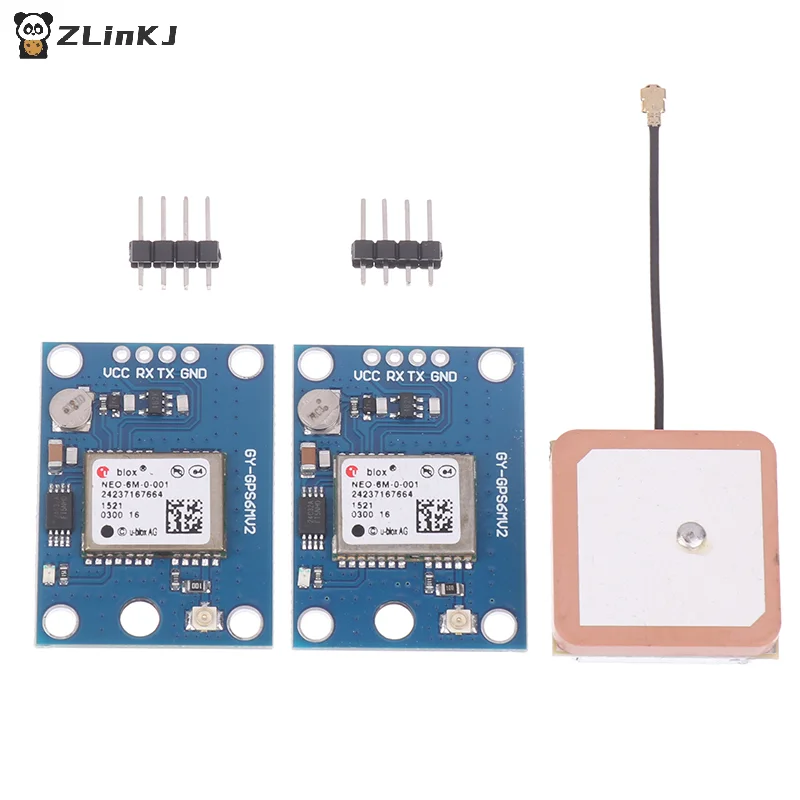 ▶ 1Pcs GY-NEO6MV2 NEO-6M NEO6MV2 GPS 모듈(비행 제어 EEPROM 포함) MWC APM2.5 6MV2용 대형 안테나 모듈