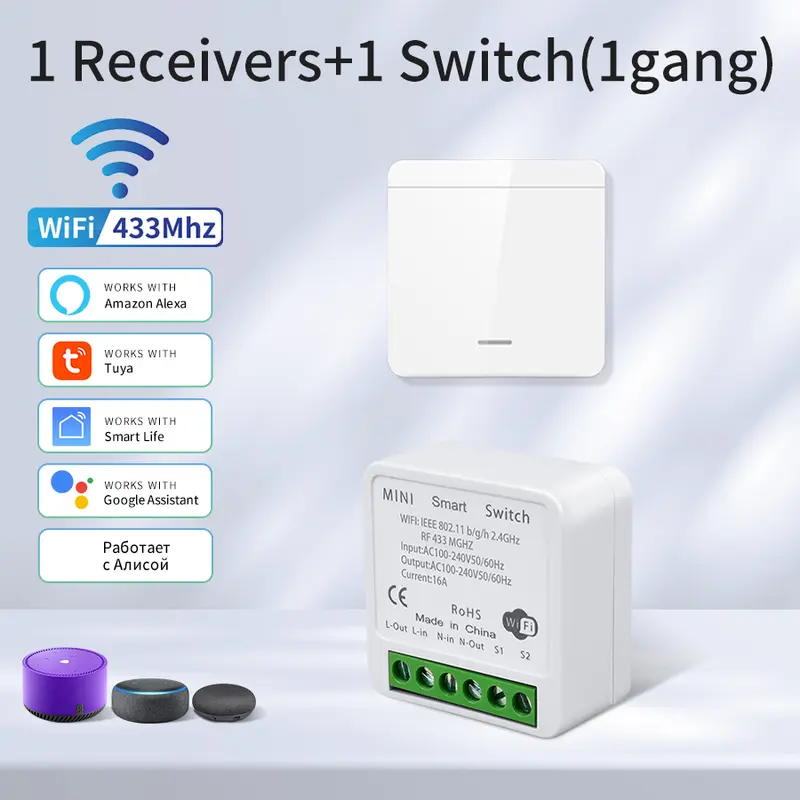 Tuya Smart WiFi Switch For Lighting RF 433MHz Wireless Switch Smart Life APP Voice Control Work With Alexa Google Home Alice - Image 12