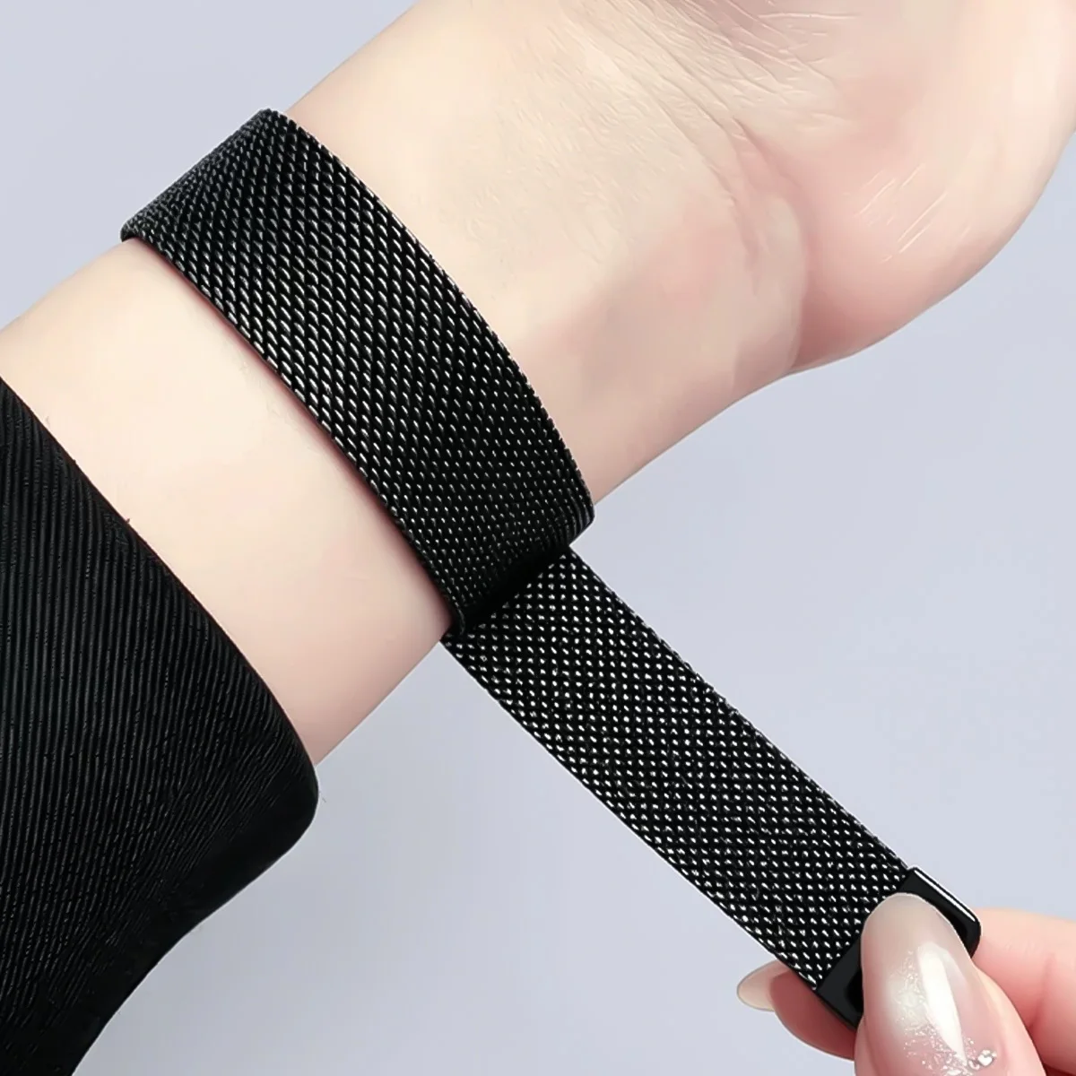 Magnetic Milanese Loop Stainless Steel Adjustable Fitness Watch Strap - Available in Multiple Colors