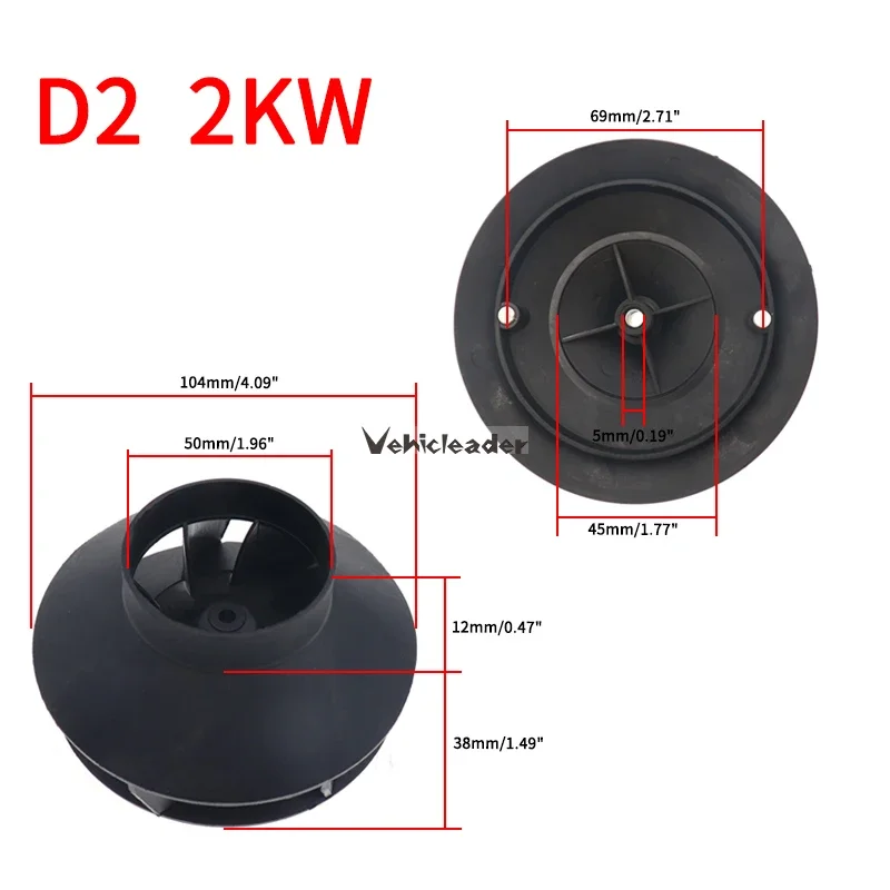 DowraP 12V Auto Riscaldatore Ventilatore Gruppo Motore Ventola Ruota Interna For Il Cinese 2KW 5KW Riscaldatori Di Parcheggio Aria Diesel D2 D4 (Color - 5