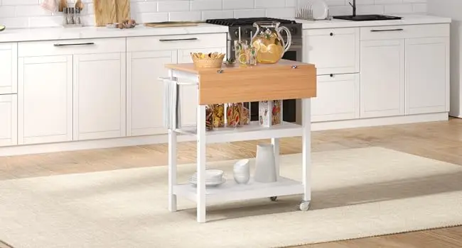 Kitchen Island with Drop Leaf