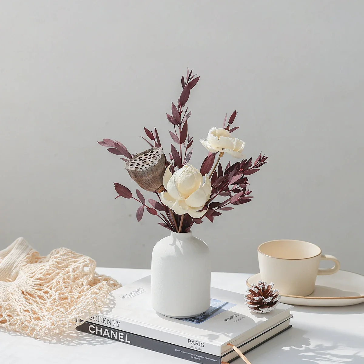 

Зайчик, хвост, трава, листья, сушеные цветы, пампасный букет, украшение для комнаты, офиса, аксессуары в стиле бохо, свадьба, Рождество, домашний декор