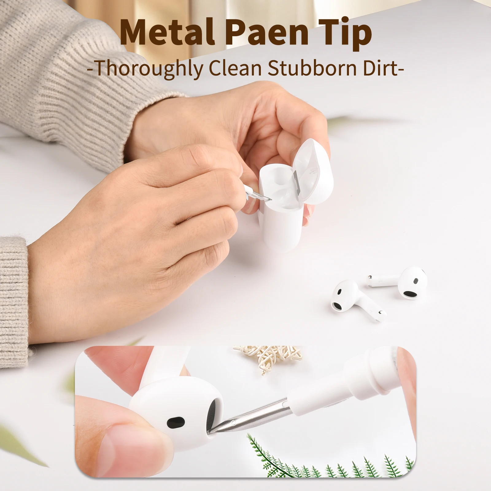 Enhanced Bluetooth Earphone Cleaning Tool Kit with Cleaning Pen and Brush
