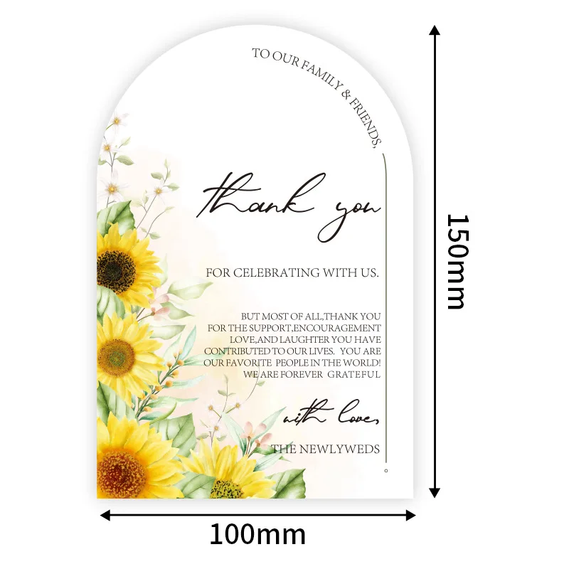 50pcs Sunflowers Rustic Woodland Garden Wedding Flyer Modern Sunny Warm Color Sunflower Flower Element Wedding Invitation