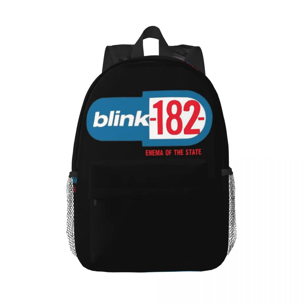 

Blink 182 Punk Smile Backpacks Teenager Bookbag Cartoon Children School Bags Laptop Rucksack Shoulder Bag Large Capacity