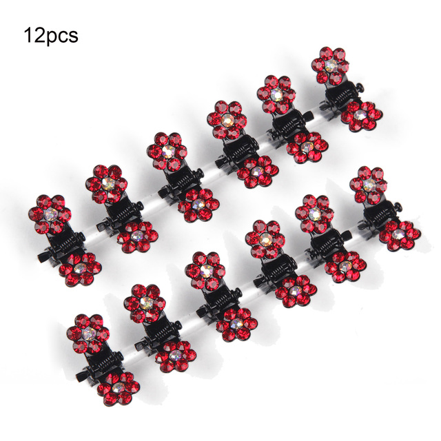 Crystal Rhinestone Flower Hair Claws Clamps Hairgrip Accessories Hairpins Hair Clips Jewelry for Women Bridal Kids Girl