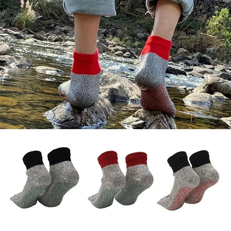

Outdoor Hiking Travel Surfing NonSlip Crew Socks 5Toe Sports Socks Soft Anti Cut Protective Wear Resistant Unisex Multi Purpose