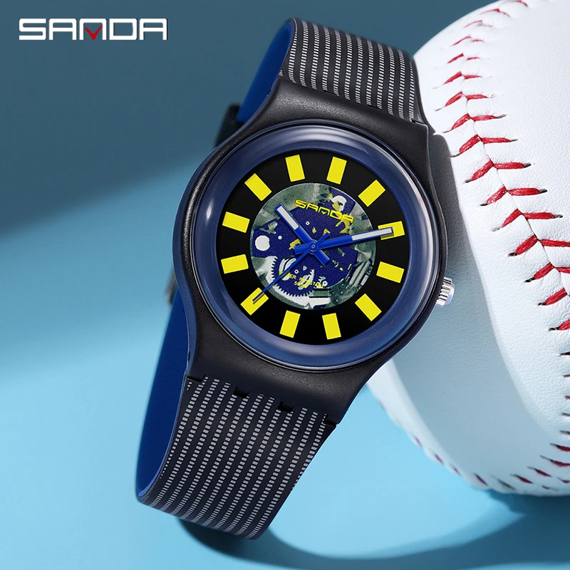 SANDA Casual Fashion Men Outdoor Sports Watches Quartz Watch Luxury Brand 5ATM Waterproof Watch Shockproof Wear Resistant Reloj