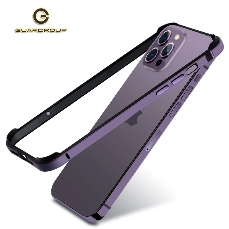 Luxury Bumper Case with Hybrid Aluminum Frame and Soft Silicone Side
