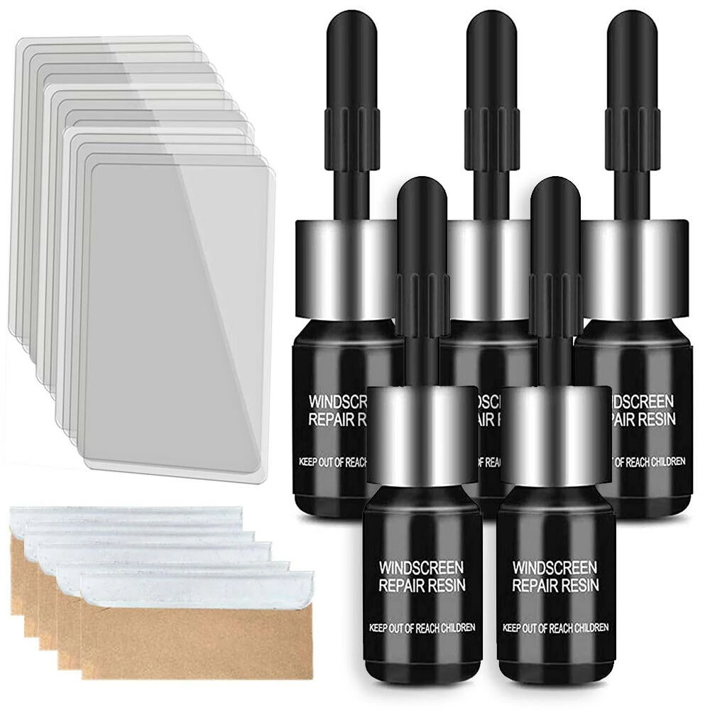 5PCS Car Window Seal Windshield Repair Kit Windscreen Repairman Glass Restoration Cracked Glass