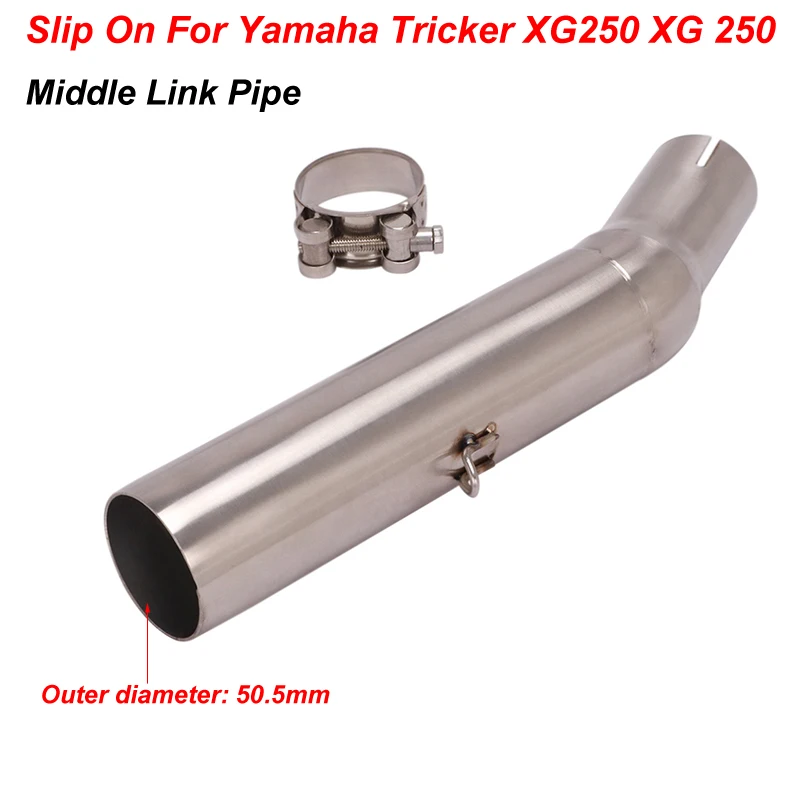 Motorcycle Exhaust Escape Modified Front Mid Link Pipe Connect Original Muffler Tube For Yamaha Tricker XG250 XG 250 2004 - 2008 - Image 4