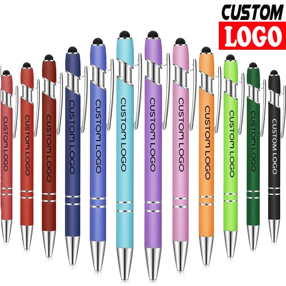 50 Pcs Metal Business Ballpoint Universal Drawing Touch Screen Stylus Pen School Office Supplies Free Engraved Name Custom Logo