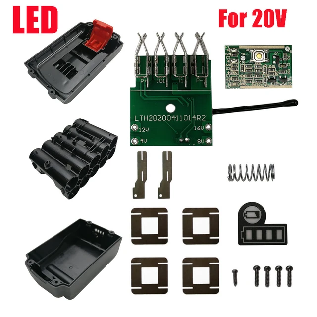 LB2X4020 Li-ion Battery Plastic Case Charging Protection Circuit Board PCB  Box Shell For Black Decker 20V 18V Lithium LBX2040