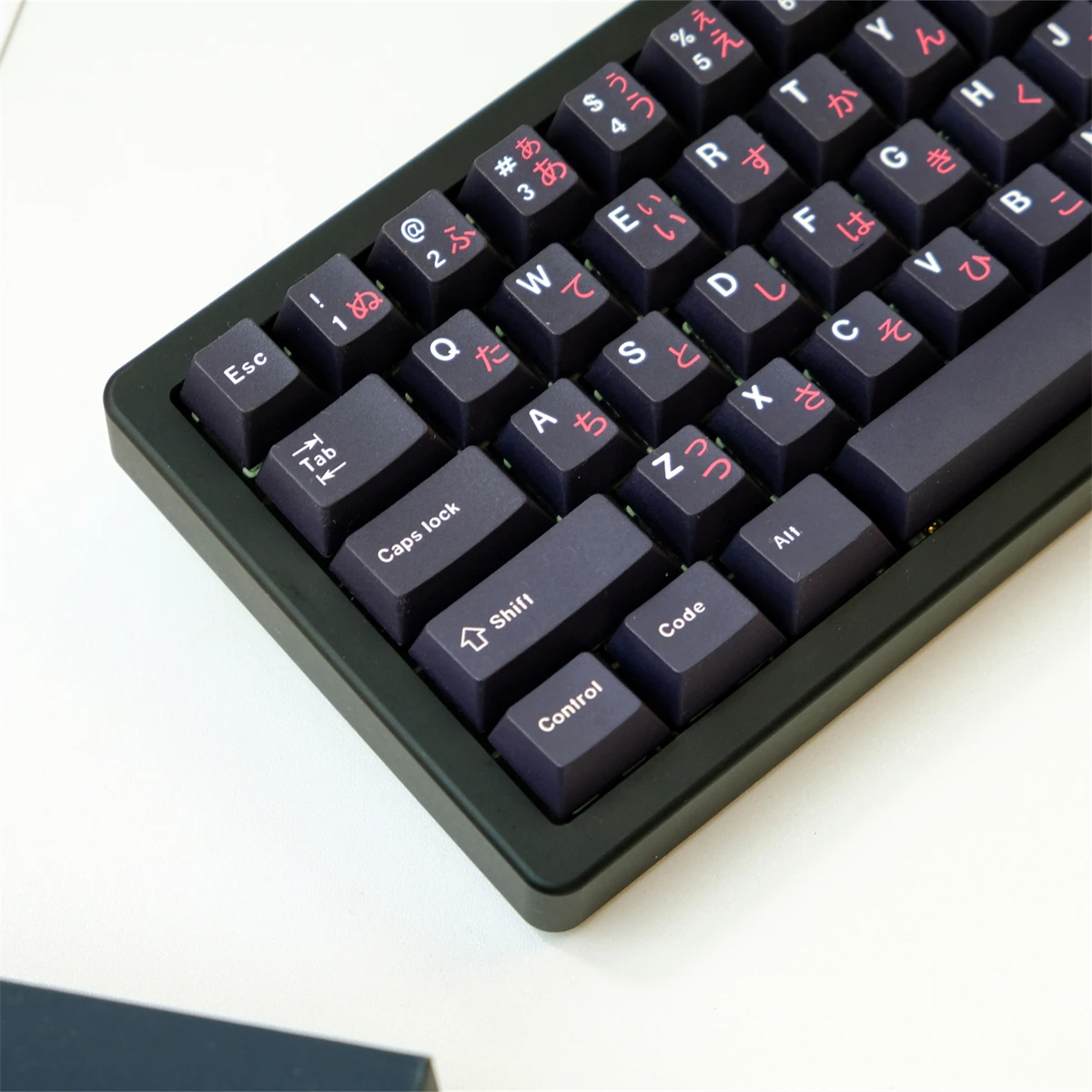 Chaves Gmk Wob Preto Vermelho Japonês Keycaps Cereja Perfil Pbt Tintura Sublimação Teclado Mecânico para mx Switch 129 - Imagem 5
