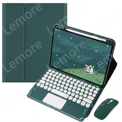 Enhanced Keyboard Case with Trackpad and Pencil Slot for Japanese (Green with mouse)