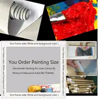 Mintura,100% Handpainted 3D Knife Flower Oil Painting on Canvas,Modern Home Decor,Wall Art Picture,Abstract Texture Large Poster 6