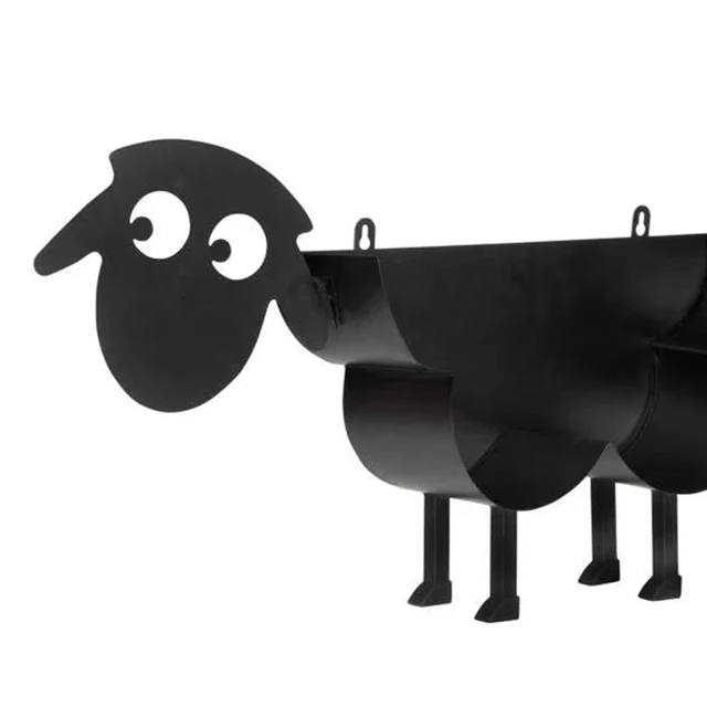 Umikk Portarrollos de papel higiénico negro de metal oveja/perro