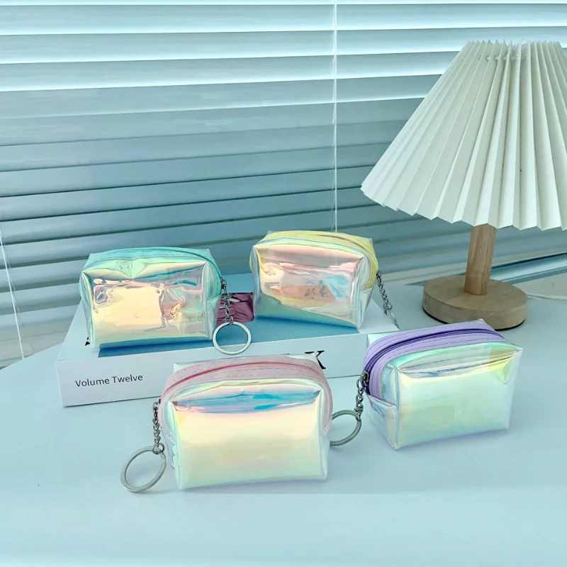 Small Laser Coin Bags Money Wallet Purse ID Credit Card Data Line Earphones Organizer Storage Bags Portable Coin Pouch for Kids