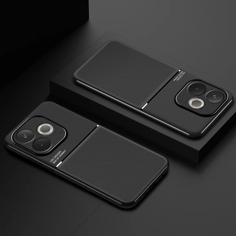 Textured Magnetic Shockproof & Drop-Resistant Phone Case with Full Coverage Protection