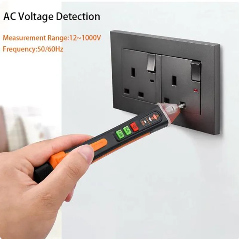 Voltage Tester Non-Contact Voltage Detector Electrical Tools Indicator Test Smart Breakpoint Finder 12-1000V