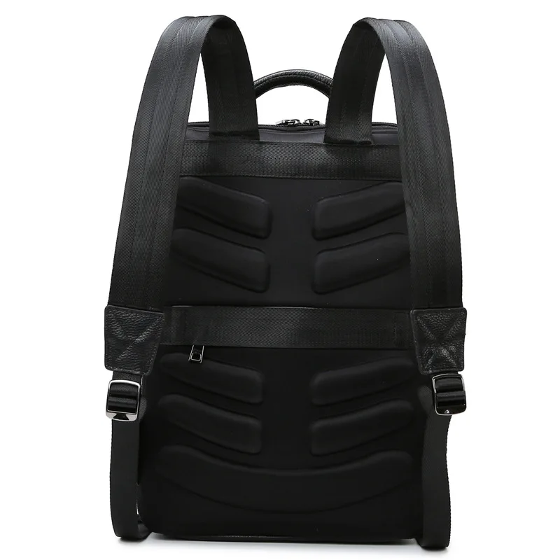 2024 New Business Men Backpack First Layer Cowhide Men's Bag Genuine Leather Schoolbag Large 15.6 Inch Laptop Travel Backpack 4