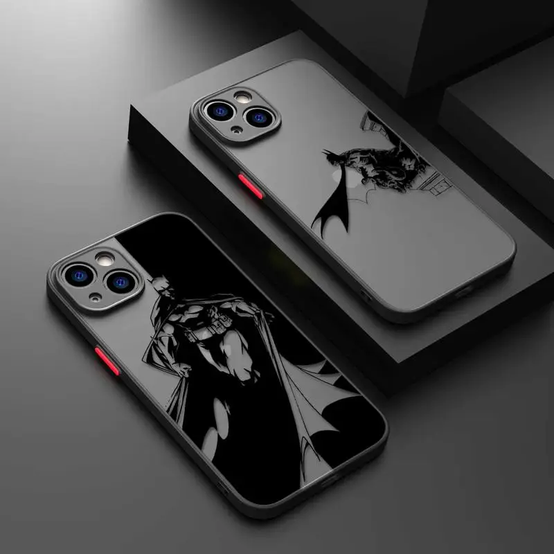Custodia Per Telefono Opaca Trasparente Batman-Vs-Superman Per Iphone 15 11 14 13 12 Pro Max Mini X Xr Xs 8 6 7 Plus Cover In Silicone