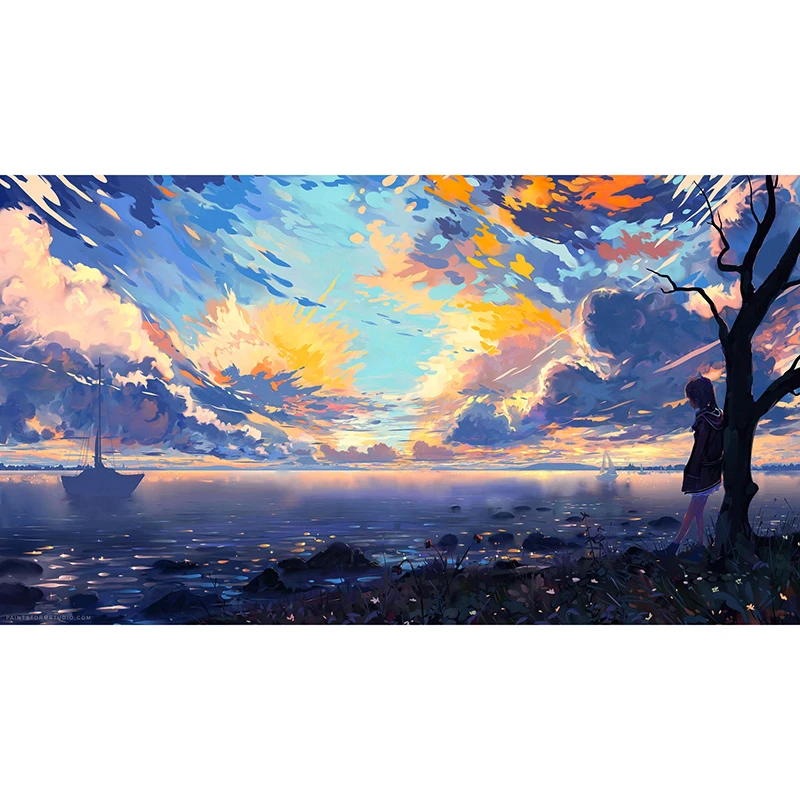 

Painting Mousepad Large Gaming Mouse Pad Gamer Notbook Computer PC Accessories Game Mousemat Player Mats Nature Rubber for Cs GO