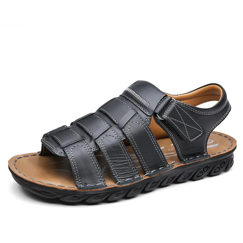 נעלי גברים עם פתח פתוח ופלטפורמה, גובה נעליים גברים מודרני ומסוגנן, הגעה חדשה, גודל גדול, הנחה זולה, נוזל נושם, סנדל לגברים