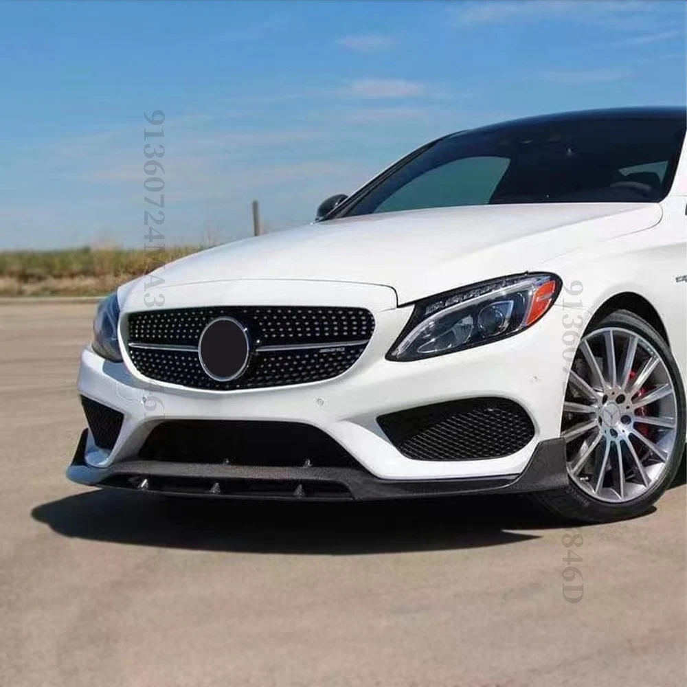 GT Diamond Front Bumper Grille For Mercedes W205 Grill C205 S205 Benz C 2014-C200 C260 C180 C250 C300 Coupe AMG Tuning