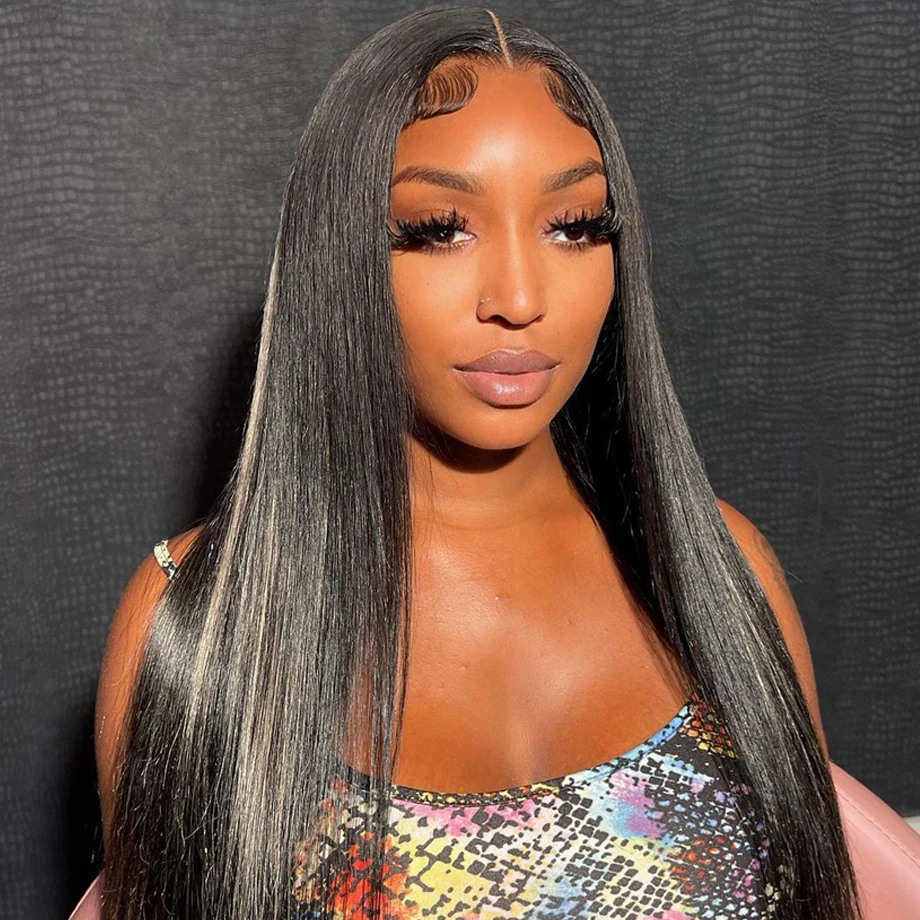 

Парик без клея на сетке 13x6 дюймов, 40 дюймов