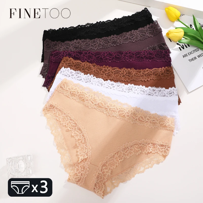 7 Pieces Summer Women Artsy Pure Color Lace Underwear main image 0