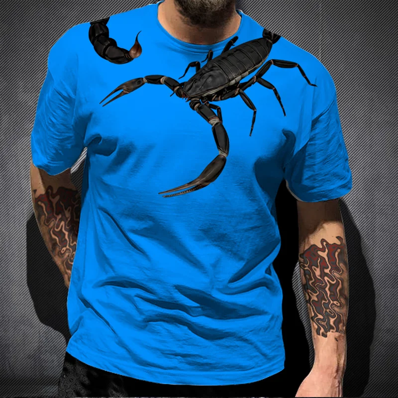 

Cool Scorpion Series Homme T-shirts Printed Men's T Shirt New Fashion Short-Sleeved Hip-Hop T-shirt Streetwear Male Top Unisex