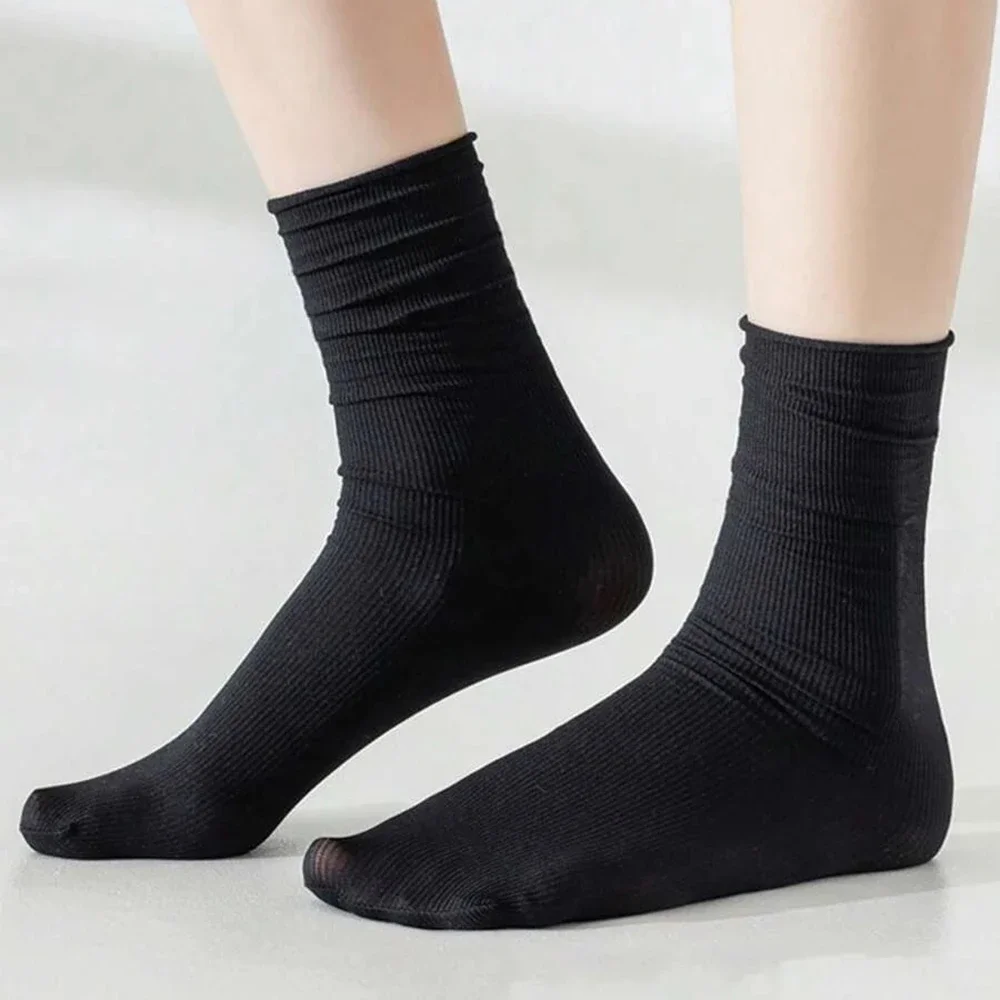 Womens Socks Mid Length Solid Colors Soft Comfortable Lightweight Breathable Casual 10 Pairs