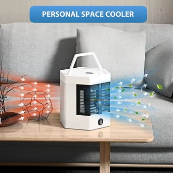 1 Pc Compact Portable Air Conditioner - 3-in-1 Multi-Functional Cooler with Adjustable Modes, Humidifier, ideal for Camping, Bed 1