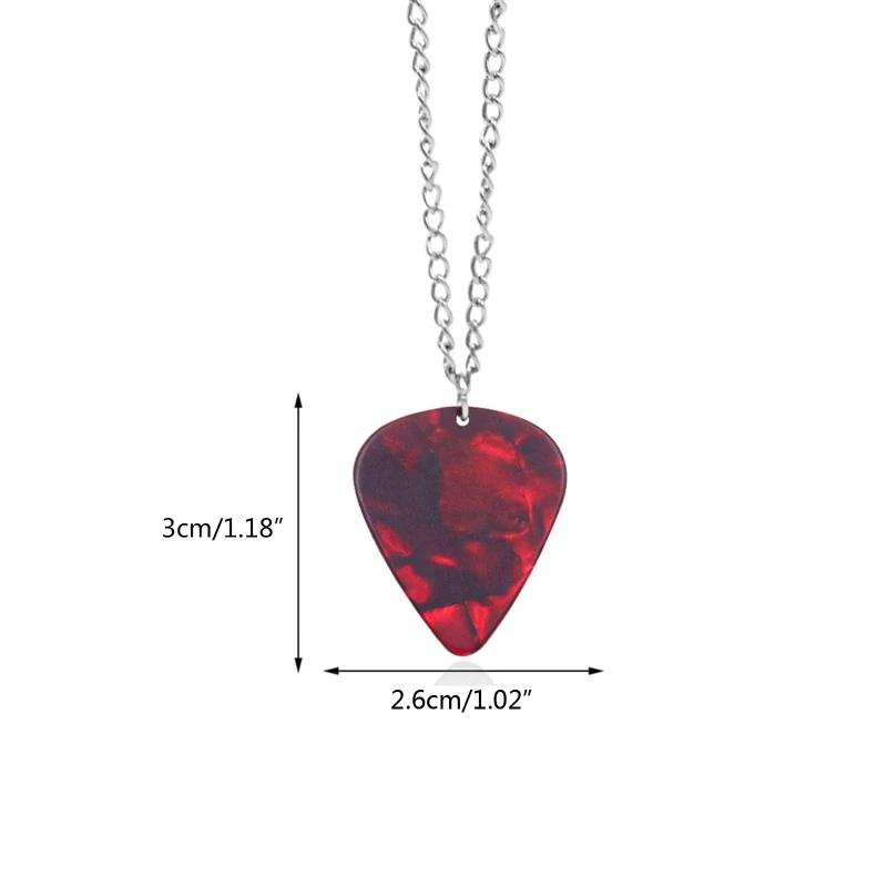 Explosion Unique Season 4 Eddie Guitar Pick Necklace Heart-Shaped Ruby Pendant Birthday Anniversary Gift 6