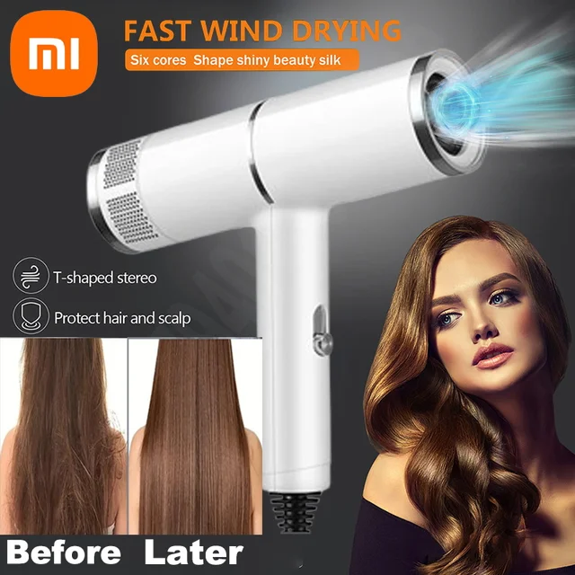 Xiaomi Hair Dryer Negative Ion Low Noise Hair Dryer High Speed Electric Turbine Dryer Constant Temperature Fast Drying Hair Tool