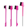 Edge Brush Comb Vendor Double Sided 3 In 1 Edge Control Brush for Baby Hair Salon Hair Comb Brushes Beauty Tools 4