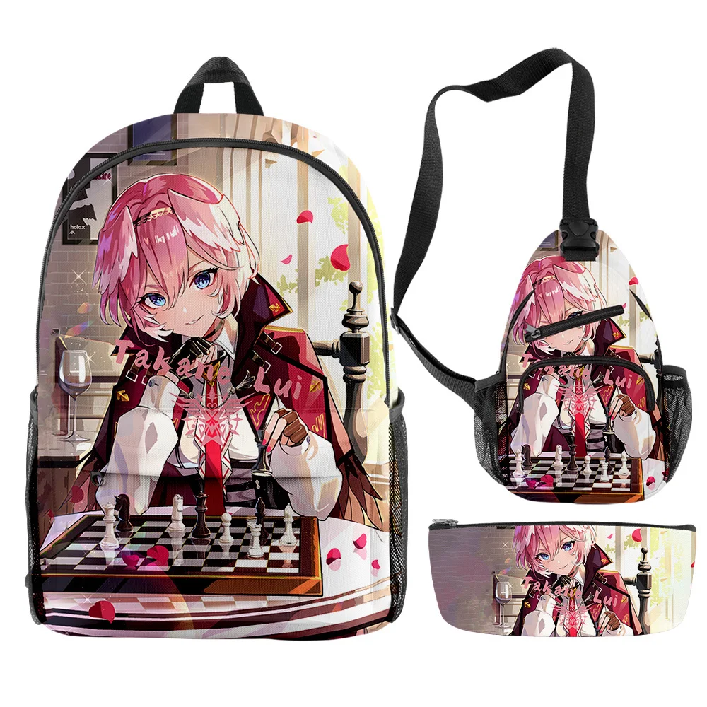 

Classic Takane Lui Virtual YouTuber 3D Print 3pcs/Set pupil School Bags Trendy Travel Laptop Backpack Chest Bag Pencil Case