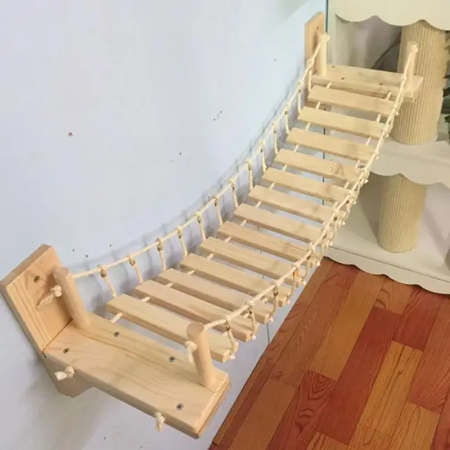 Ponte E Mensole Per Gatti Da Parete - Gioco Arrampicata Per Gatti Con Base Antiscivolo - Foto 5