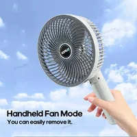 Ventilateur de bureau portable multifonctionnel, 1200mAh, sans fil, 3 vitesses, refroidisseur personnel silencieux 2