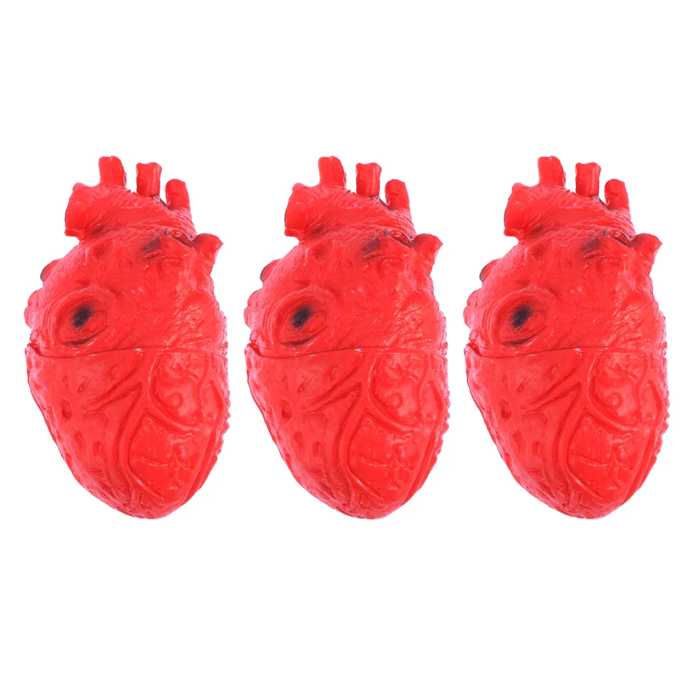 

Halloween Heart Props Creepy Decorations Horrible Photo Party Red Vinyl Artificial Human Organs