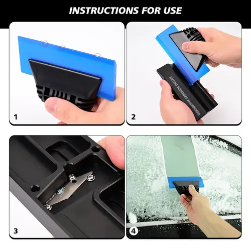 EHDIS Car Film Tint Squeegee Sharpener Window Wrapping Vinyl Smoothing Rubber / Plastic Scraper Edge Trimming Skiving Knife Tool - Image 4