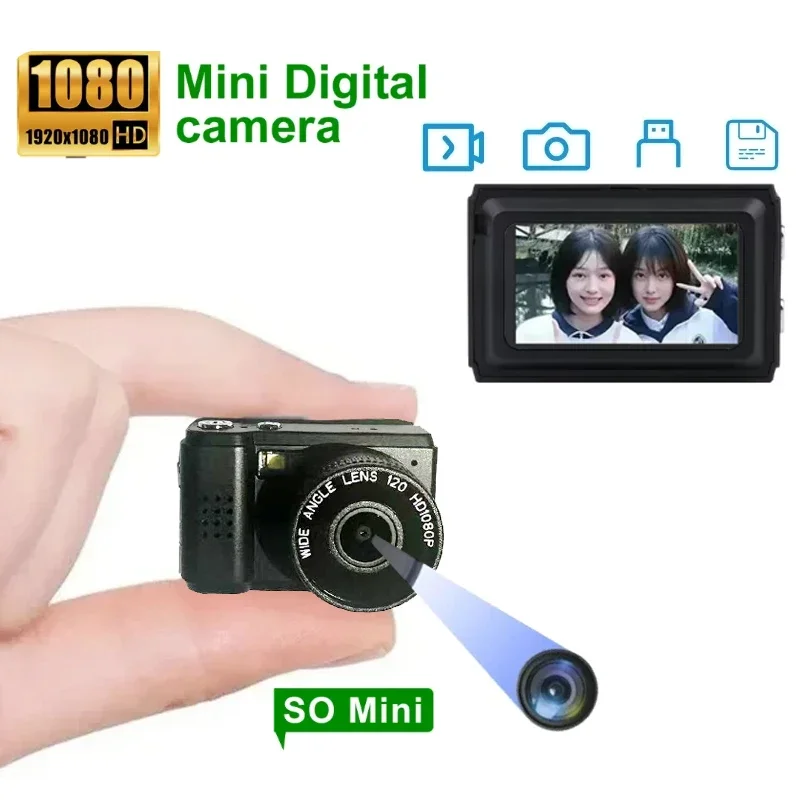 Description Picture 2 of item1080P Mini Digtal Camera with Screen HD Compact Portable Bodycam Camcorder Home Outdoor Small Sports Video DV Recorder Body Cam