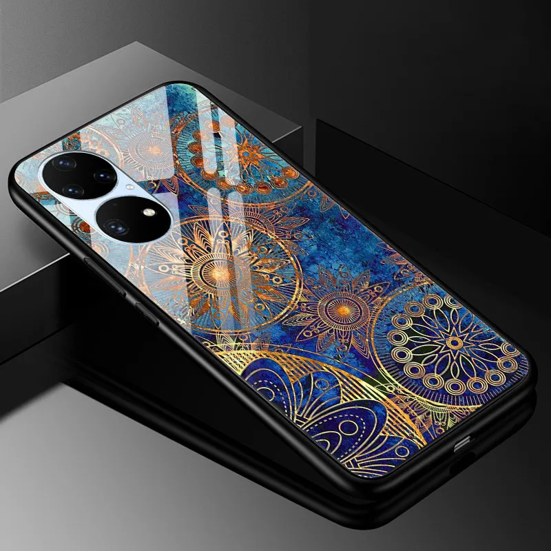 Luxury Tempered Glass Phone Case with Hard Back Bumper