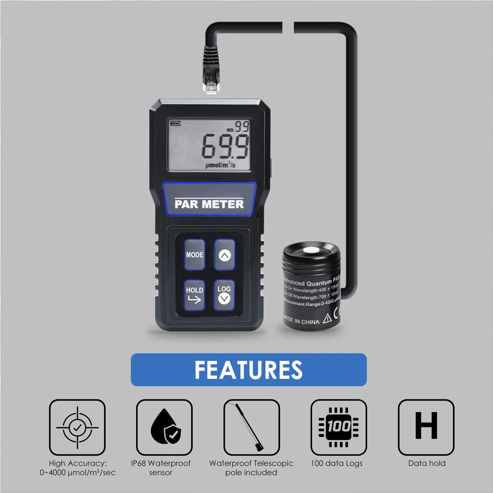 Digital PAR Meter for Aquarium Reef Tank Plant