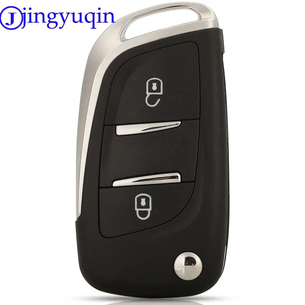 jingyuqin CE0536 ASK/FSK Modified Flip Remote Car Key For Citroen PICASSO C2 C3 C4 C5 C6 C8 VA2/HU83 433MHz PCF7961 2/3 BTN car remote key car key