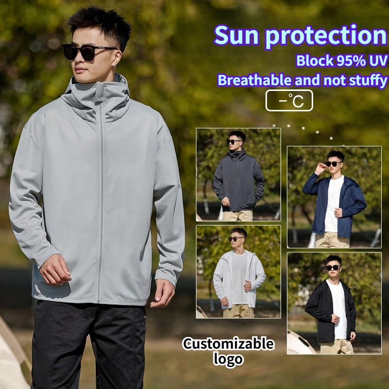 UPF50+ Motorbike Riding Jacket Ice Silk Sun Protection Clothing Men Women Outdoor Anti-UV Fishing Riding Sunscreen Skin Clothing