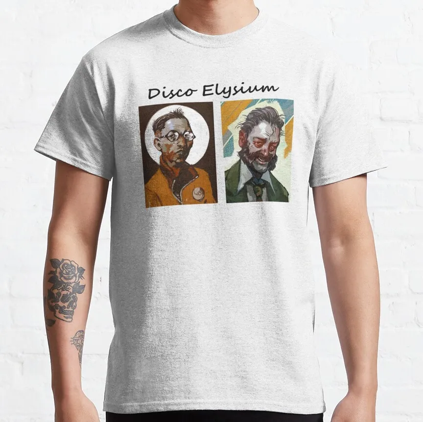 Silkdusk's Pure Cotton Kim-Kitsuragi Graphic Tee - Funny Short Sleeve Round Collar Shirt
